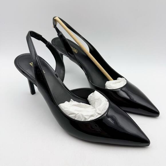 Michael Kors Womens Alina Flex Sling Pump US 8 M Black Patent Leather NIB - Picture 6 of 13